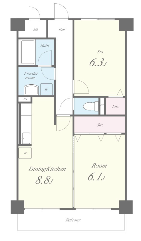 ミレニアム 305号室 間取り