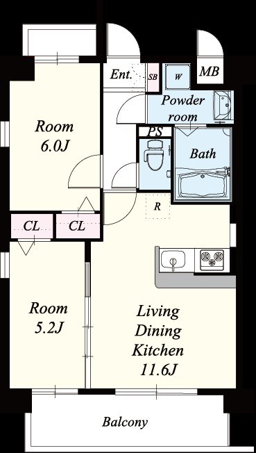 レフィナード博多 間取り図
