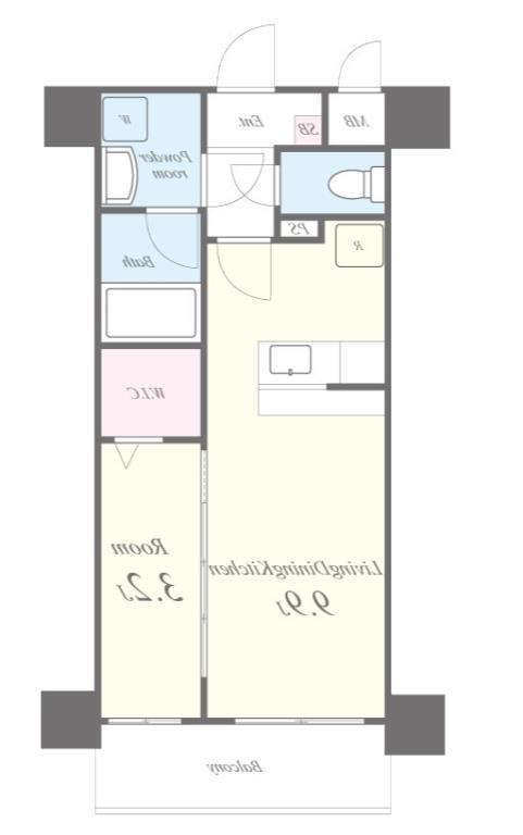 エクセルシア天神橋 702号室 間取り