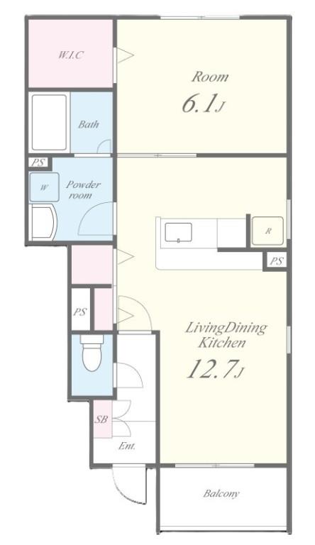 メゾン・ド・ソレイユ 105号室 間取り