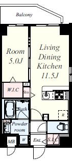 ルアナ北梅田 間取り図