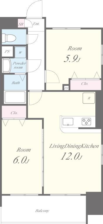 ライツ福助 間取り図