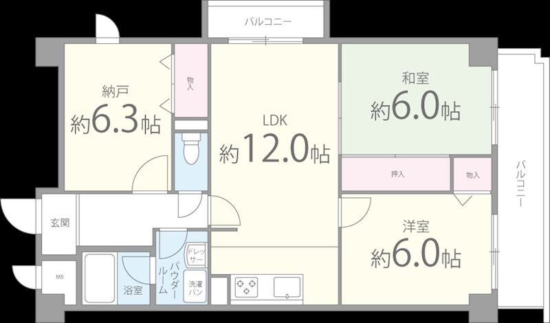 ハイアットプレイス 205号室 間取り