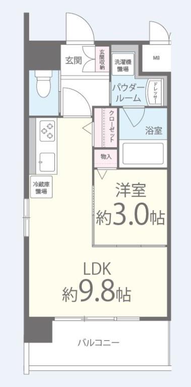 スクウェアJ 401号室 間取り