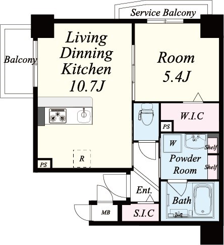 ベラ・ルーナ北梅田 401号室 間取り
