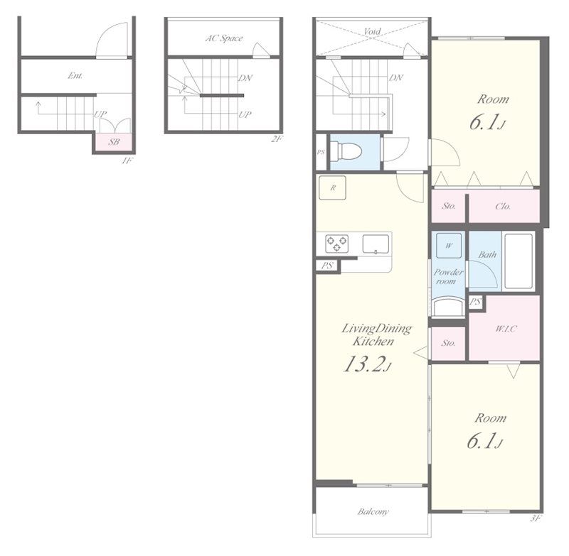 ドミソレイユⅢ 間取り図