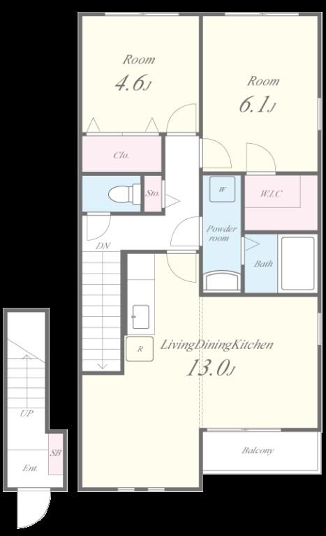 メルヴェーユ城島 間取り図