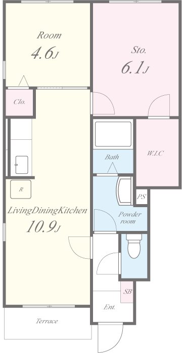 ﾌﾚｰﾍﾞﾙﾊｲﾂ 間取り図