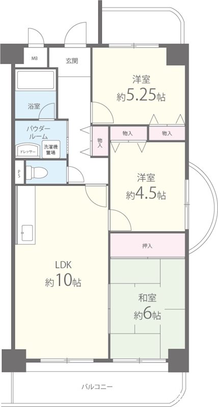 タウンコート咲佳映 間取り図