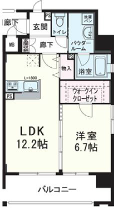 TOMODOAL 北梅田 0501号室 間取り