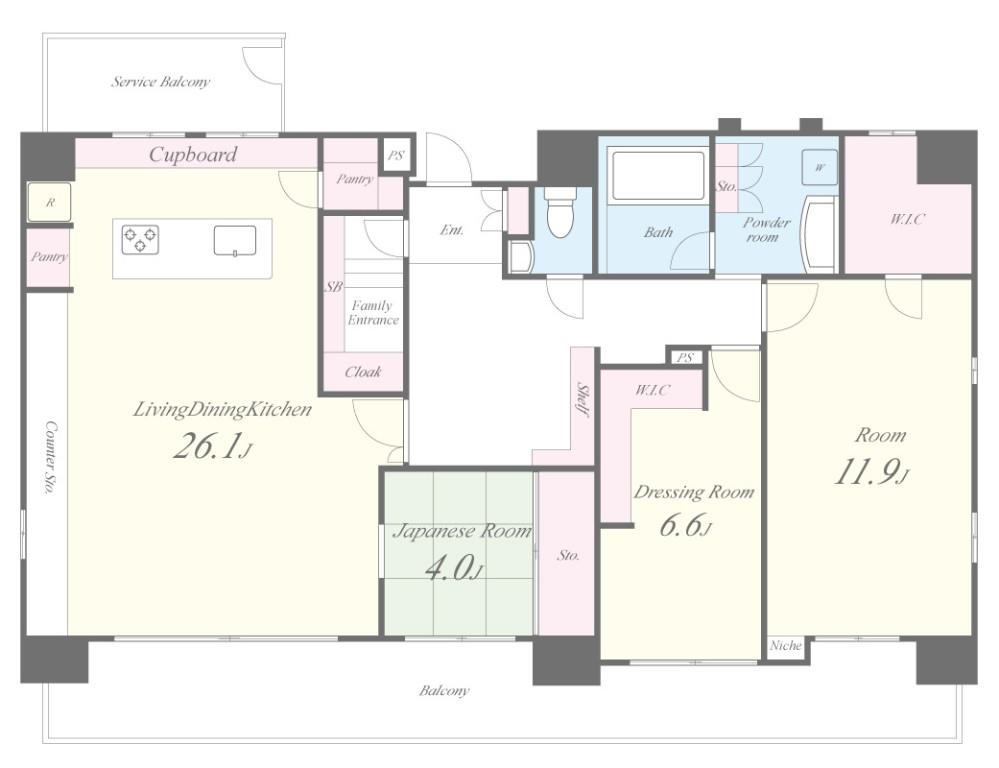 セイワパレス玉造 間取り図