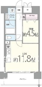 プレメント豊中 1006号室 間取り