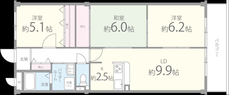 グリーンヒル・あかしあ 間取り図