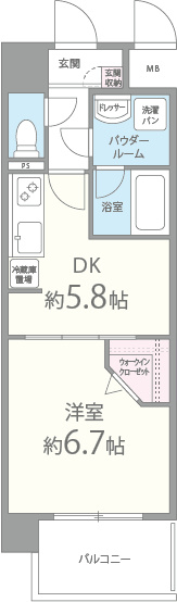 カンナビーノ 501号室 間取り
