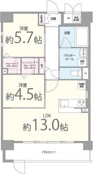 LUO MAROON 201号室 間取り