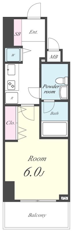 セイワパレス長堀南 0403号室 間取り