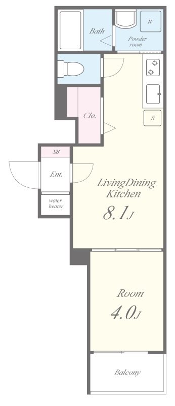 ネオシオン 104号室 間取り