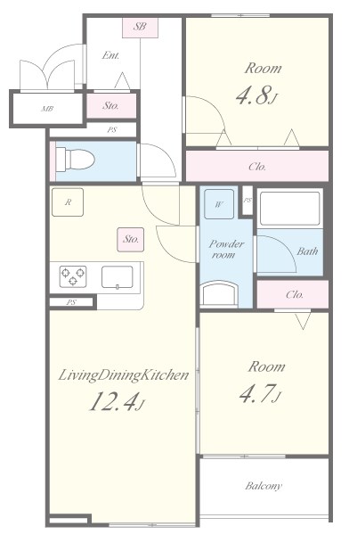 CHEVAL南葛西 間取り図