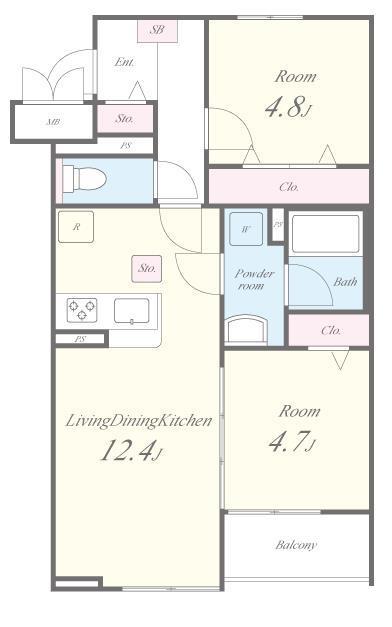 CHEVAL南葛西 間取り図