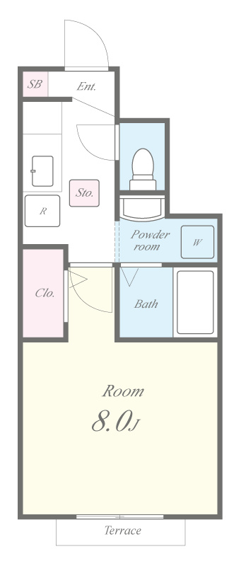 パークサイドイン桃山 間取り図