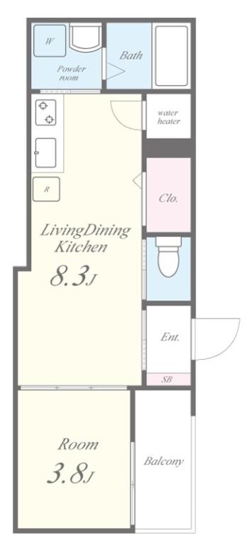 ネオシオン 205号室 間取り