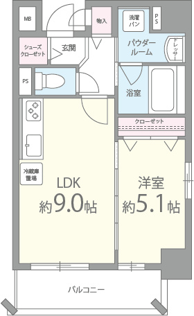 huit arbre上町台(ユイットアルブル上町台) 間取り図