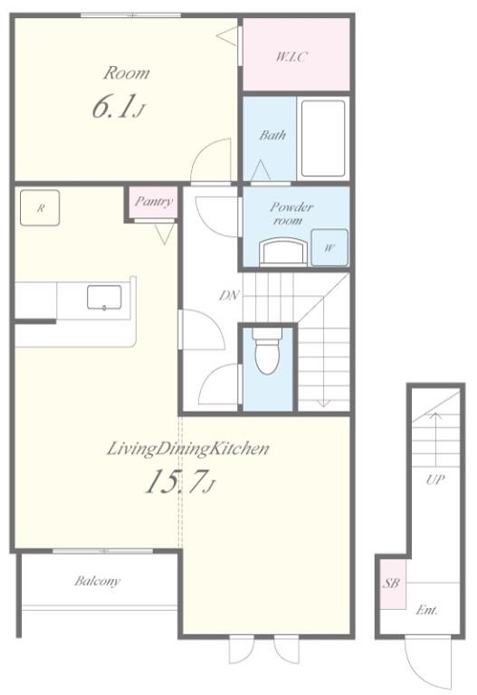 ファミールモノモリ 206号室 間取り