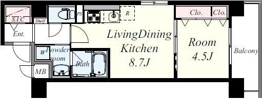 グランブルー高槻 間取り図