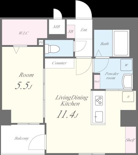 ル パルテール大濠 間取り図