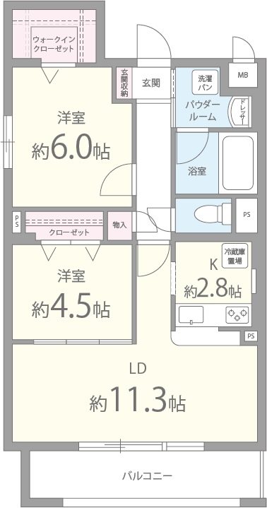 メルヴェーユ藤井寺 間取り図