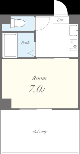エクラ難波南 605号室 間取り