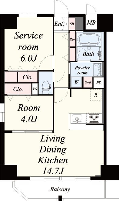 デレクト・ビュー上町台 601号室 間取り