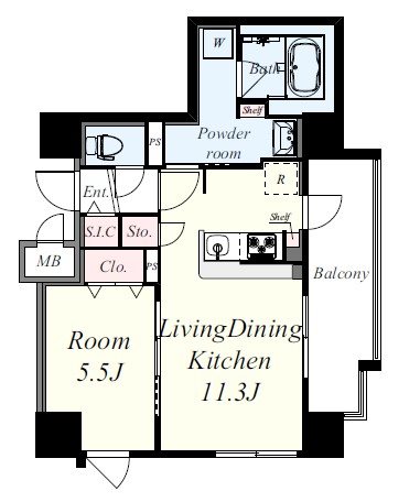 SKYレジデンス大阪梅田 0801号室 間取り