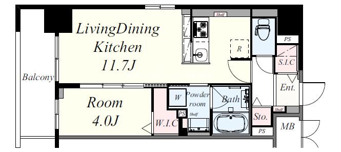 ラヴィベール江坂 0401号室 間取り