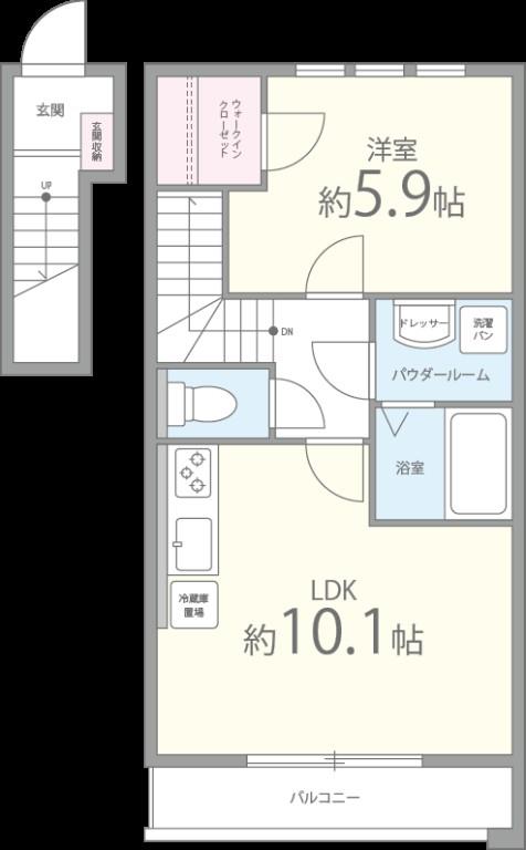 ヘキラン天神 間取り図