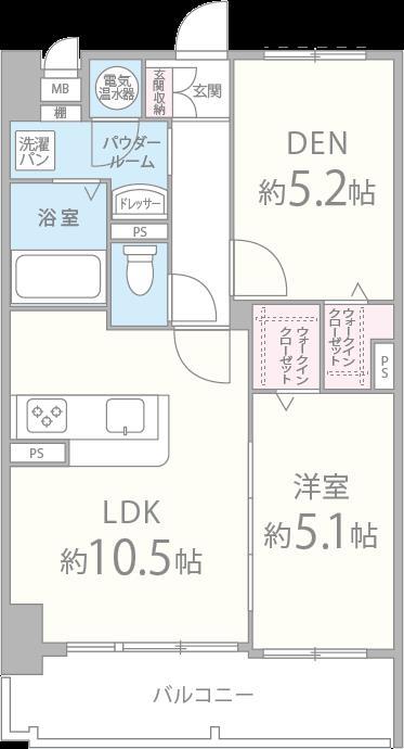 メゾンクラウン鷺洲 802号室 間取り