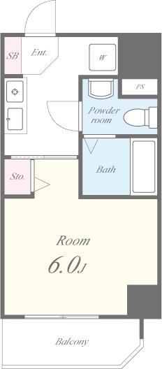 グランパシフィック十三元今里 0703号室 間取り