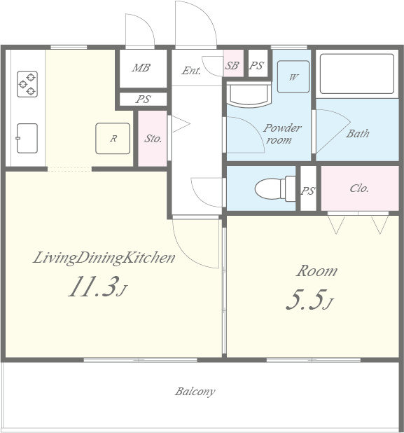 アンジュ京都天神川 間取り図