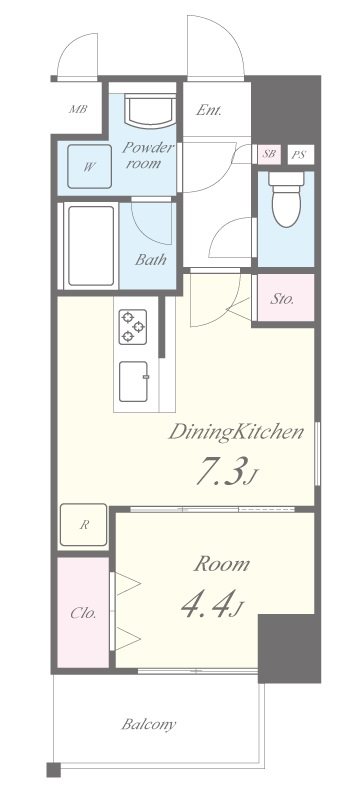 アヴェニール久米川 間取り図