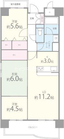 メゾン・ド・グリシーヌ 901号室 間取り