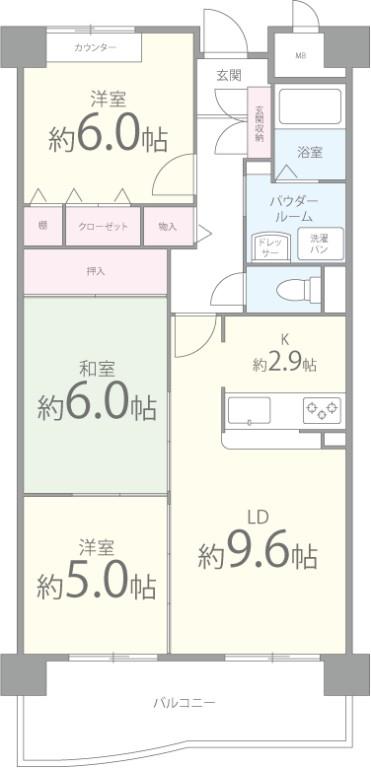 シーズモア 間取り図
