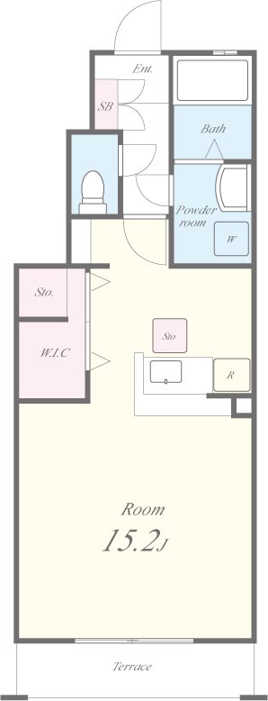 ｴｽﾎﾟｱｰﾙ泉 間取り図