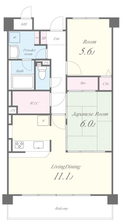 フェリーチェ加美 201号室 間取り