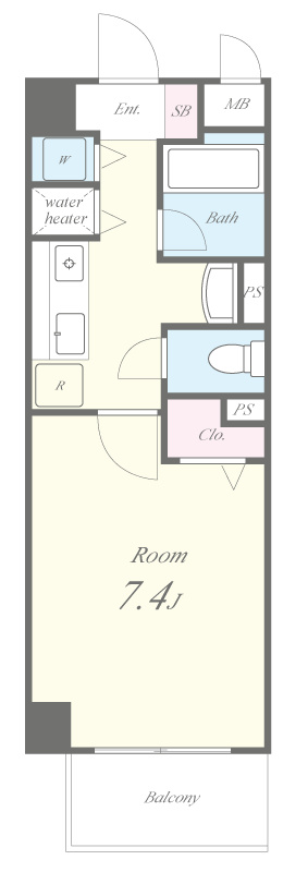 AKATSUKIⅡ 607号室 間取り