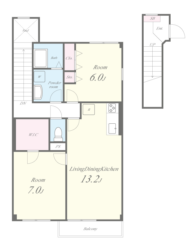 アザレアスクエア 202号室 間取り