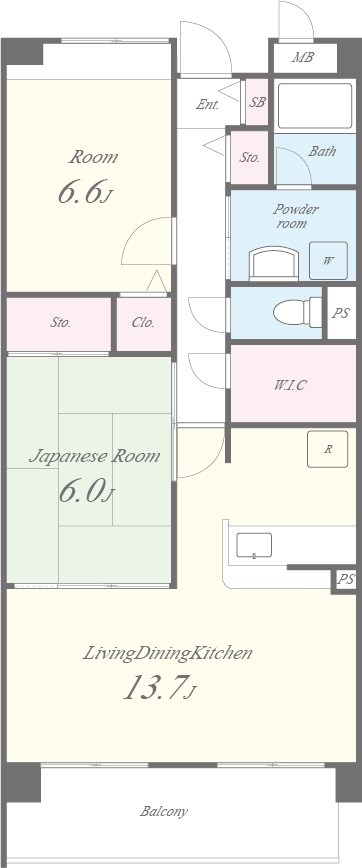 ラフォーレ三郷弐番館 間取り図