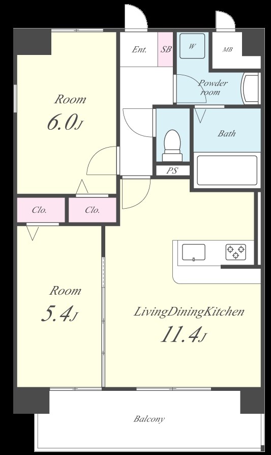 ムーンリバー久留米駅南 間取り図