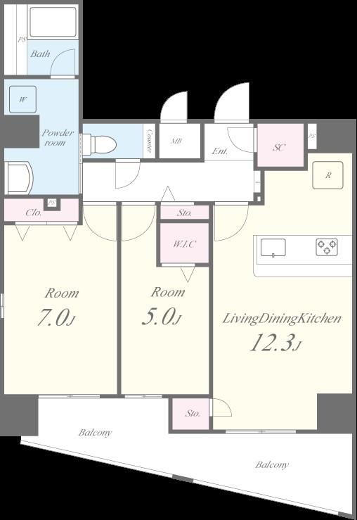 セイワパレス森ノ宮中央 0801号室 間取り