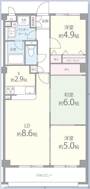 ヌカタ コルン ウエスト 間取り図