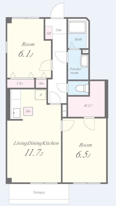 ライムフラワーリンデン 101号室 間取り